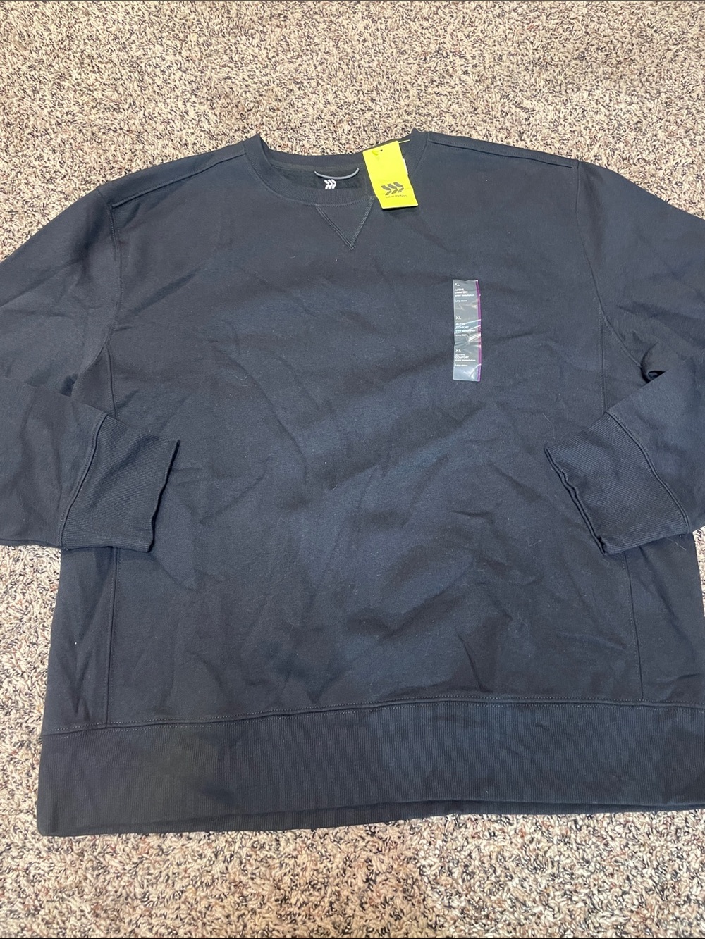 All In Motion Men's Black Crewneck Sweatshirt XL NWT